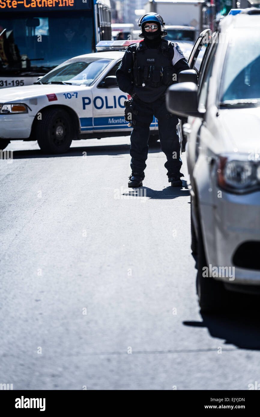 MONTREAL, CANADA, APRIL 02 2015. Riot in the Montreal Streets to ...