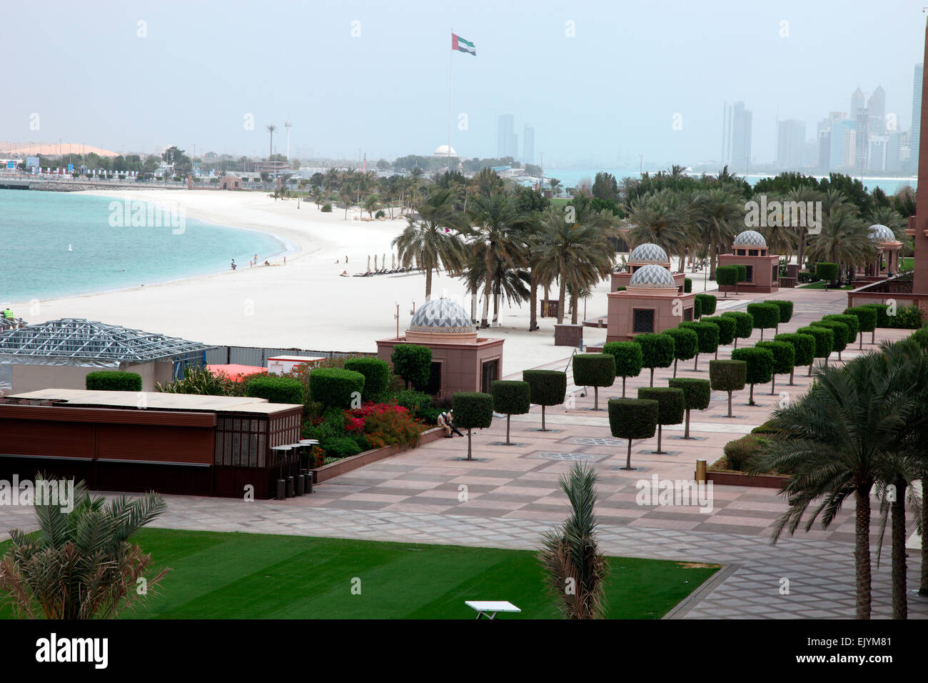Abu Dhabi city beach Stock Photo
