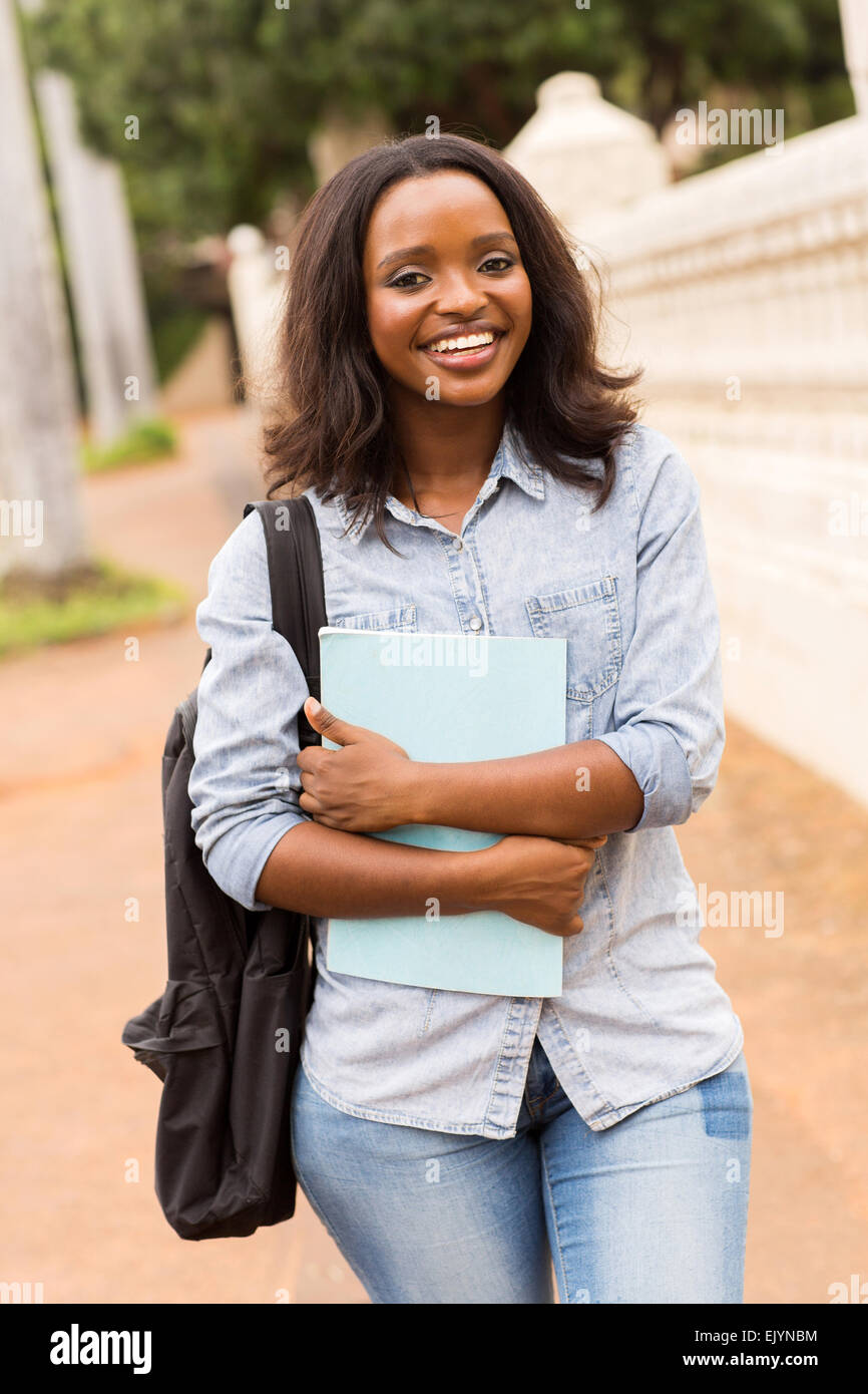 Beautiful Female College Student Going To Class Stock Photo Alamy