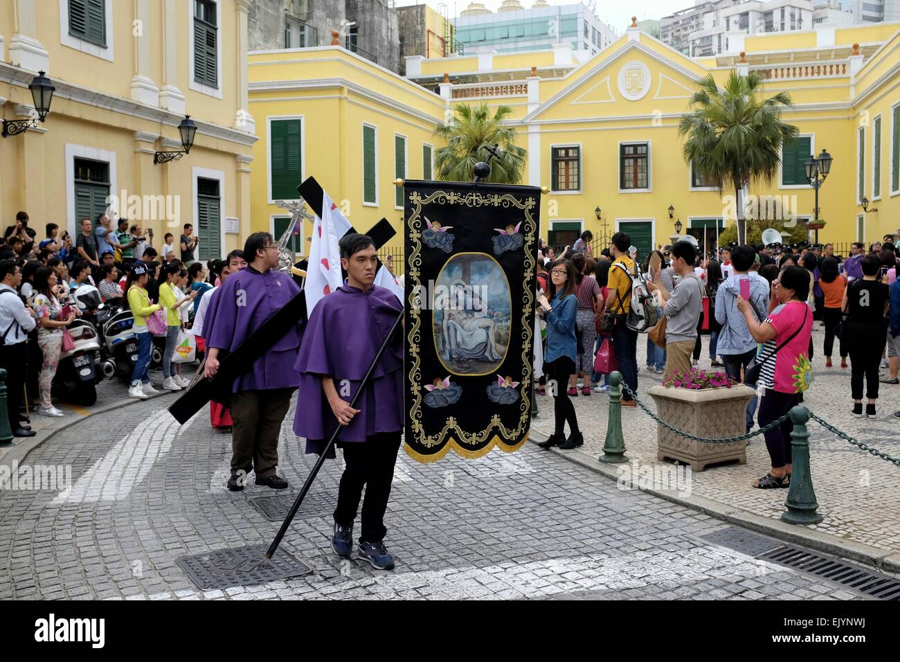 Good Friday Procession in Macau Stock Photo