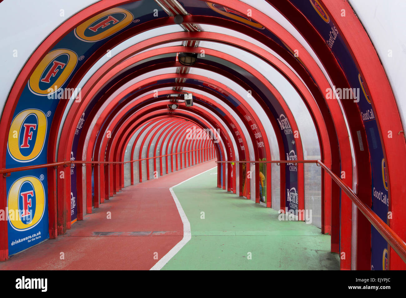 SECC Elevated Walkway and cycle path Glasgow. Stock Photo