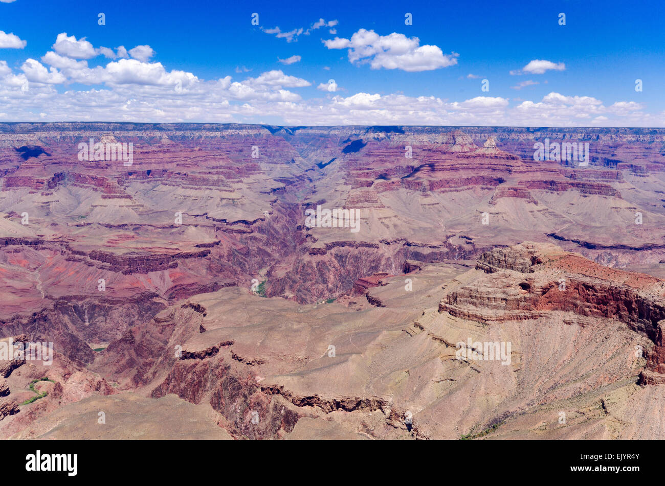 Looking towards the North Rim of the Grand Canyon on a bright day Stock Photo