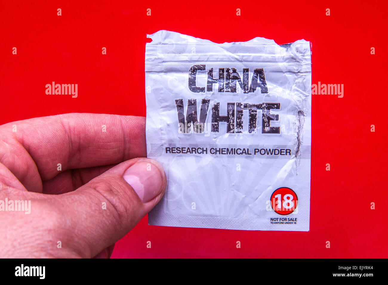 Packet of China White a legal high branded as a research chemical ...