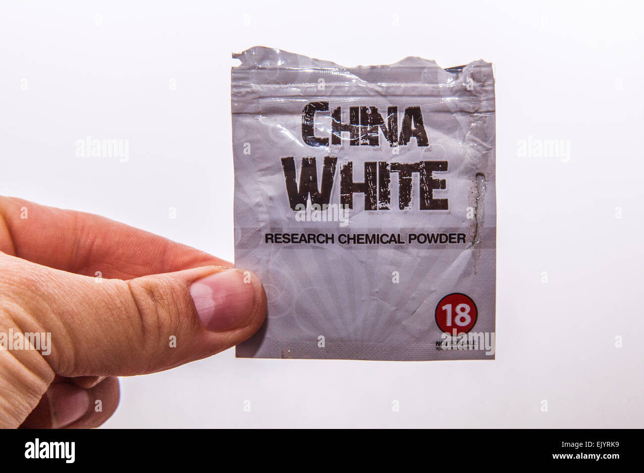 Packet of China White a legal high branded as a research chemical ...