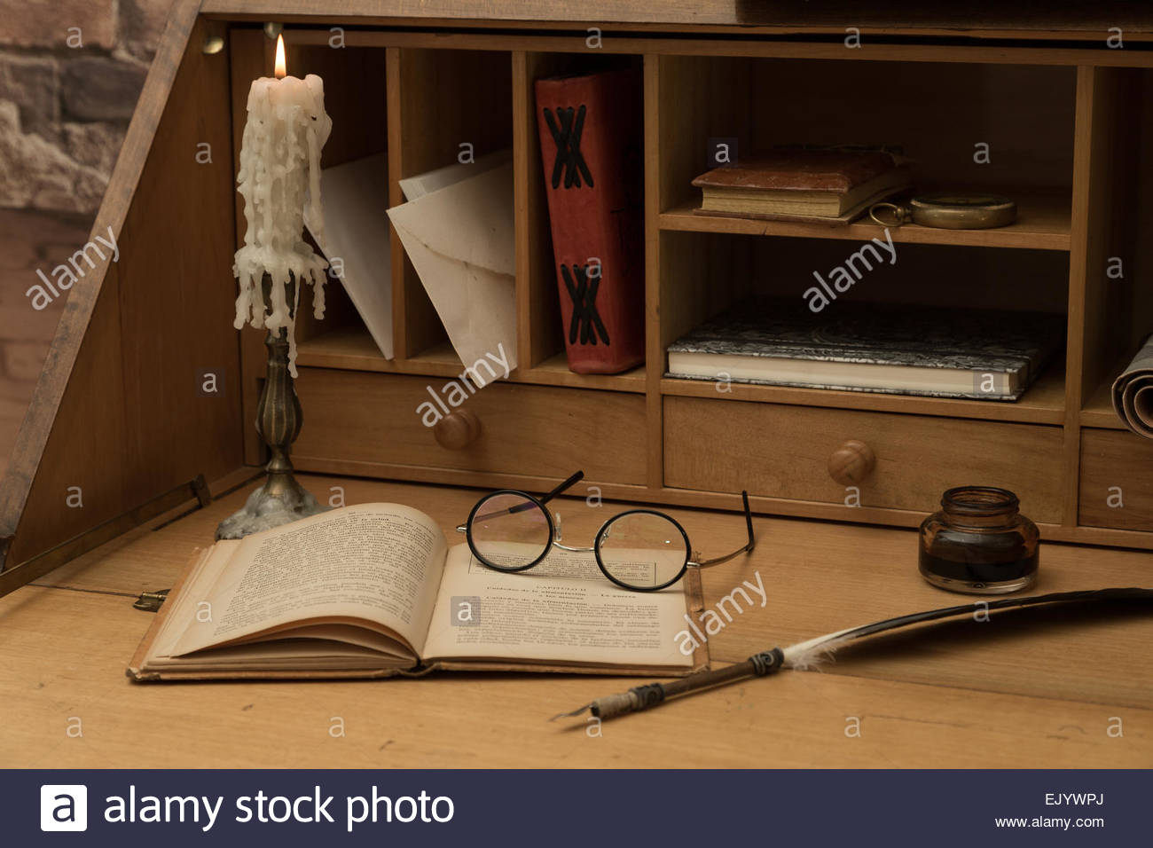 Antique Desk With His Pen And Old Books Stock Photo: 80518218 - Alamy Antique desk with his pen and old books - Antique Desk With His Pen And Old Books Stock Photo: 80518218 - Alamy