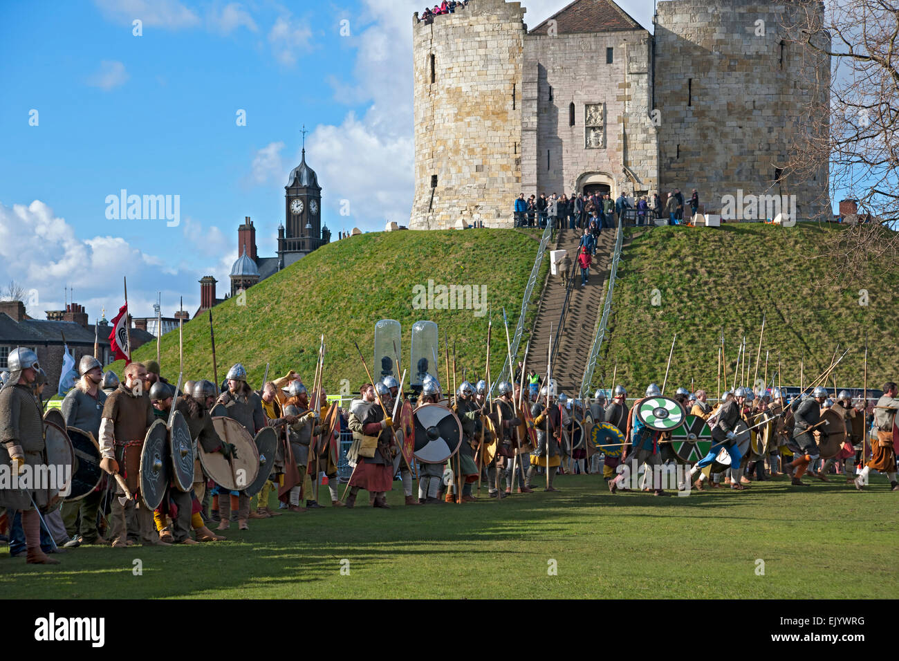 Vikings and Anglo Saxons at the Viking Festival York North Yorkshire
