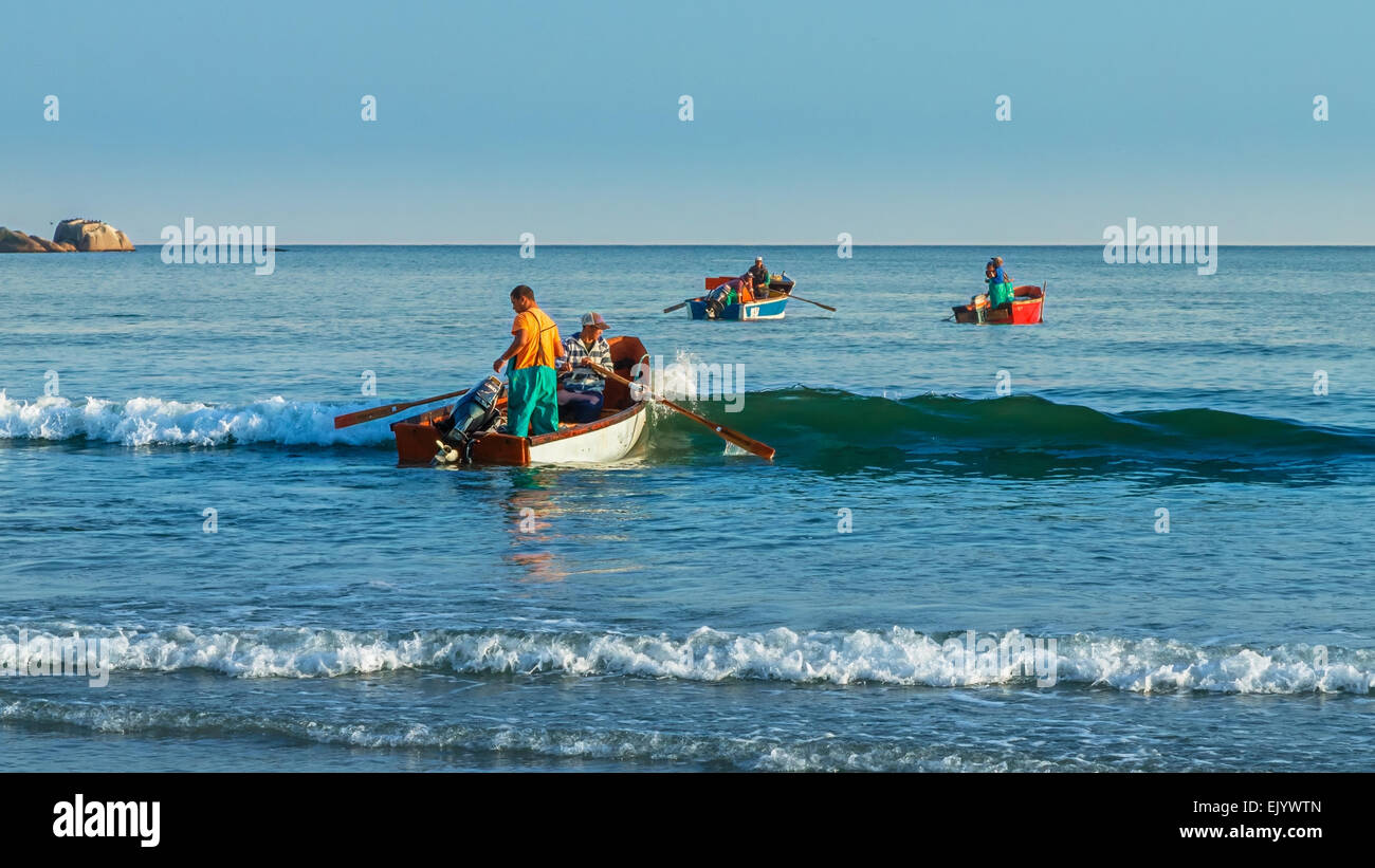 Local fisherman at Paternoster going out at sunrise to catch fish for the  village Stock Photo - Alamy