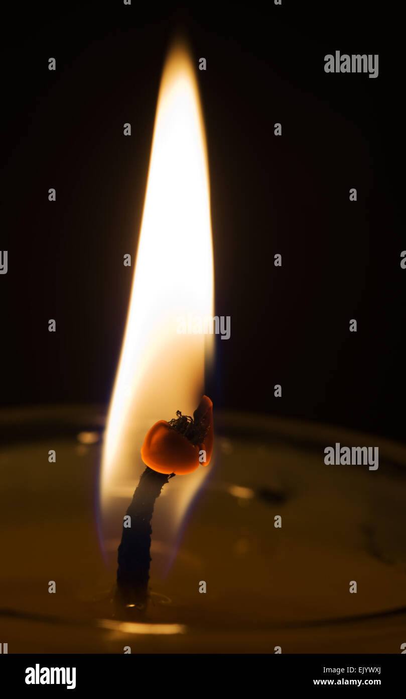 Candle flame burning Stock Photo Alamy