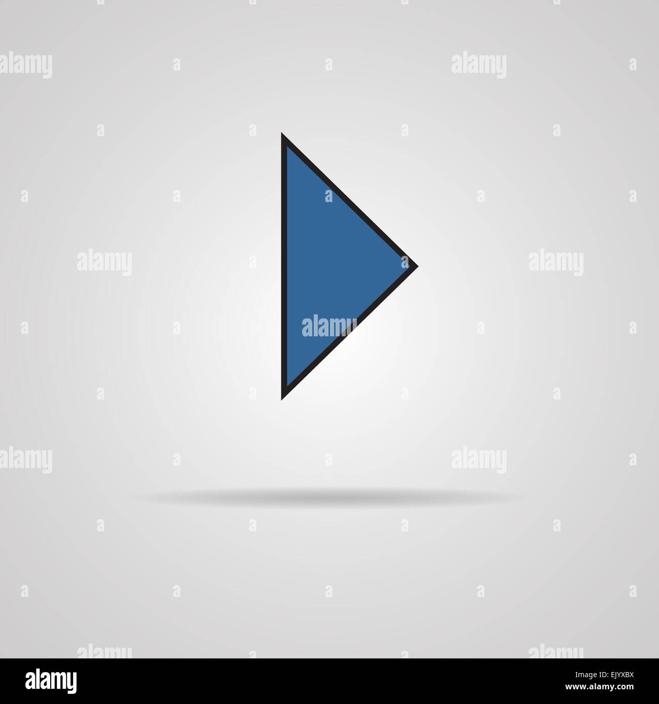 Vector web icon Play button with shadow Stock Photo - Alamy