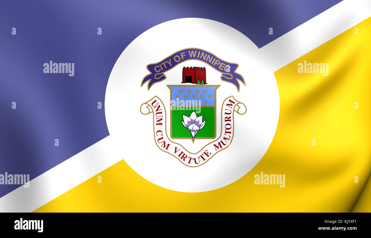 Flag of Winnipeg, Canada. Close Up Stock Photo Alamy
