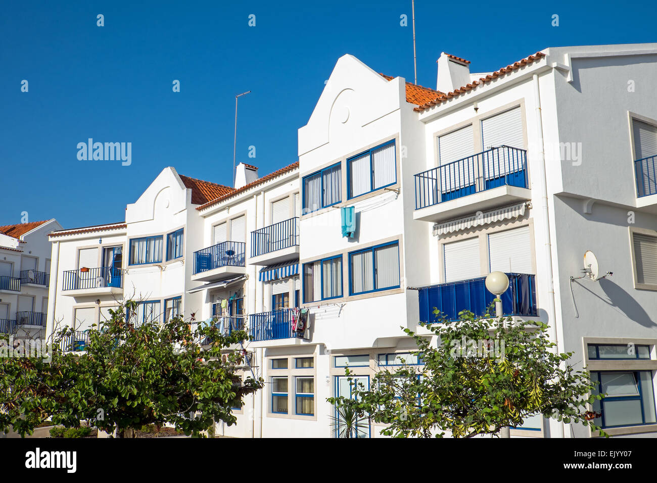 A building with tourist flats seen in Portugal Stock Photo Alamy