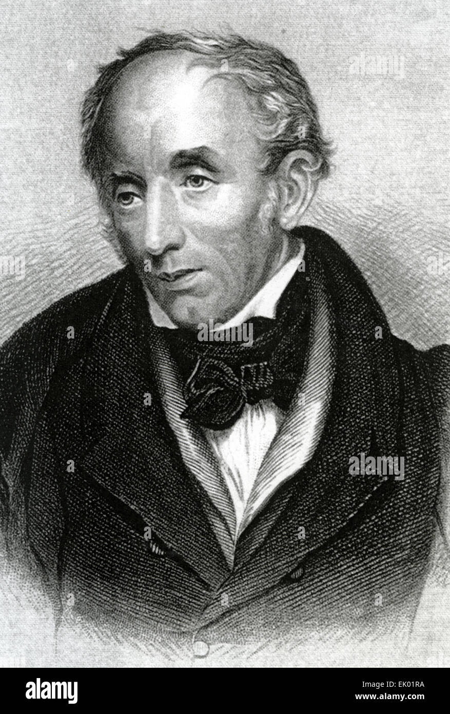 WILLIAM WORDSWORTH (1770-1850) English Romantic poet about 1838 Stock Photo