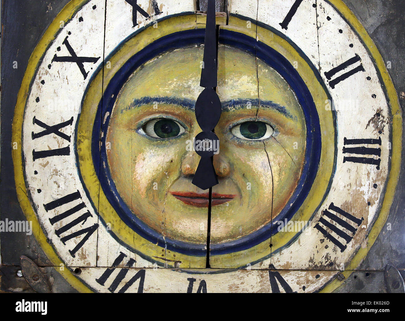 Wuppertal, Germany. 5th Mar, 2015. A historical Tyrolean churchtower clock at the Uhrenmuseum (clock museum) in Wuppertal, Germany, 5 March 2015. Photo: Oliver Berg/dpa/Alamy Live News Stock Photo