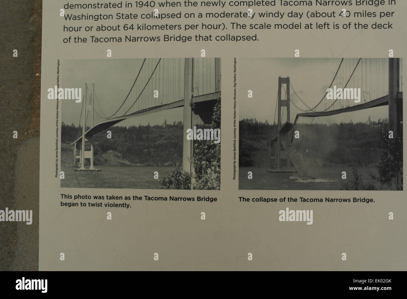 Archive photographs strong winds collapse Narrows Bridge