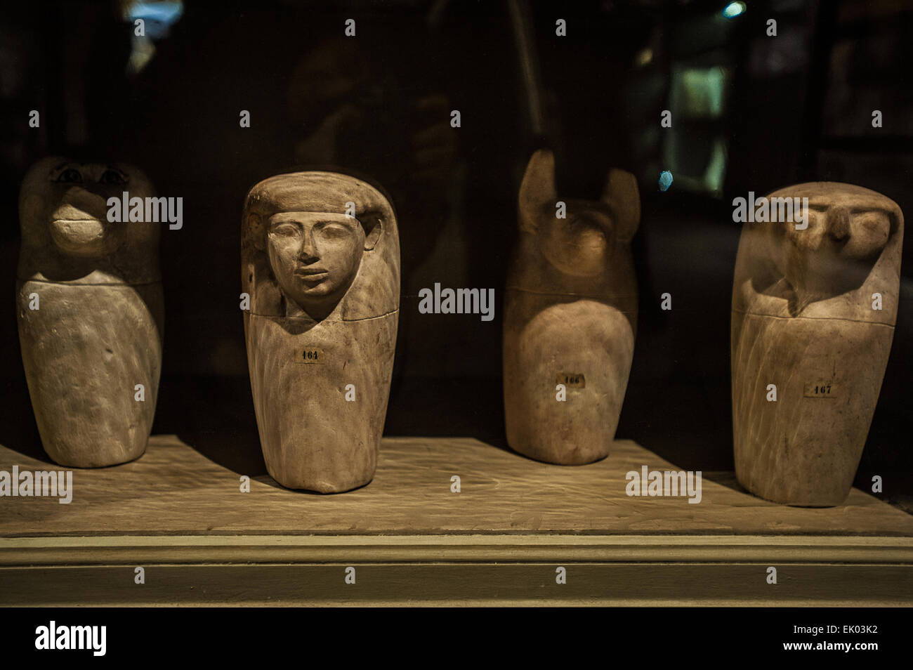 Italy Piedmont Turin Egyptian Museum  new staging - Hall of History Museum -Collection of Bernardino Drovetti Stock Photo