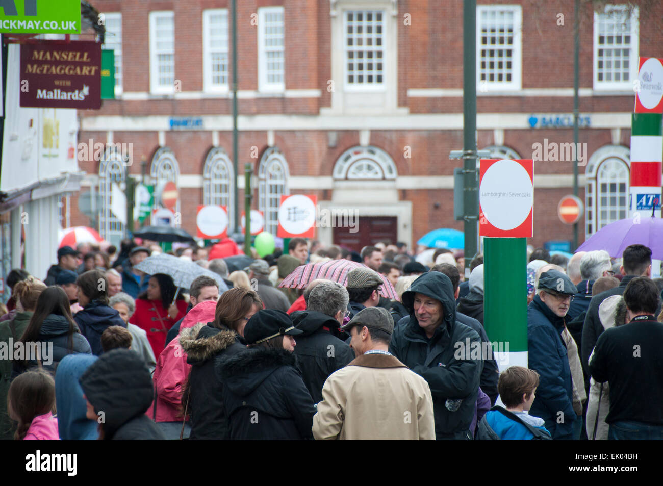 Crowds at the Horsham Piazza Italia festival Stock Photo