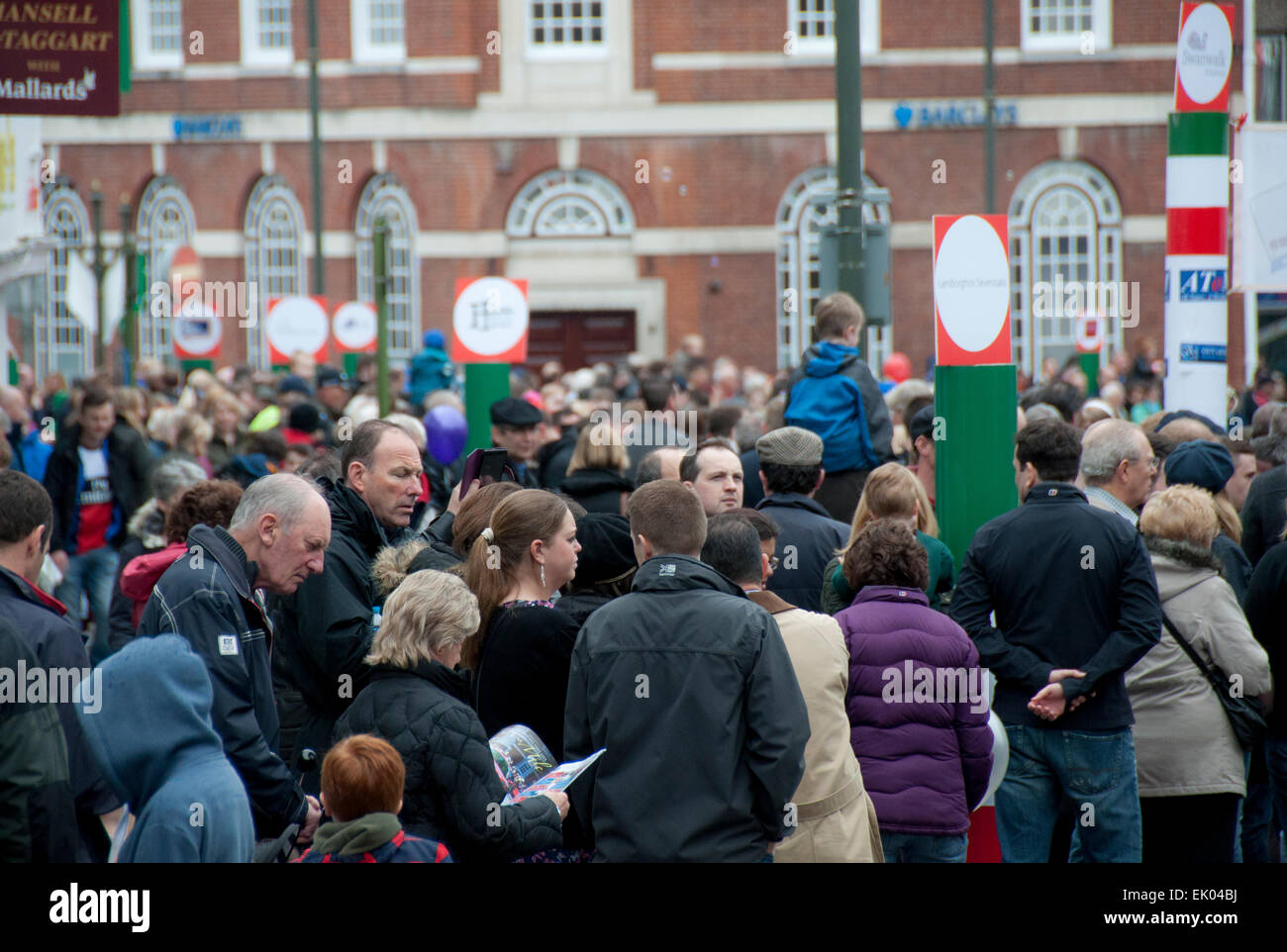 Crowds at the Horsham Piazza Italia festival Stock Photo