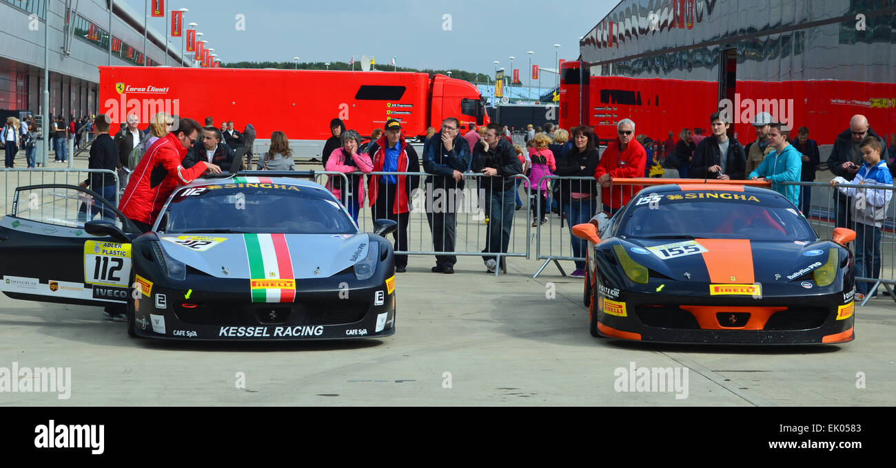 Ferrari 458 Challenge Racing Cars Stock Photo