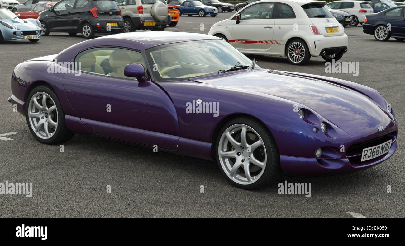 Purple TVR Cerbera Coupe Stock Photo