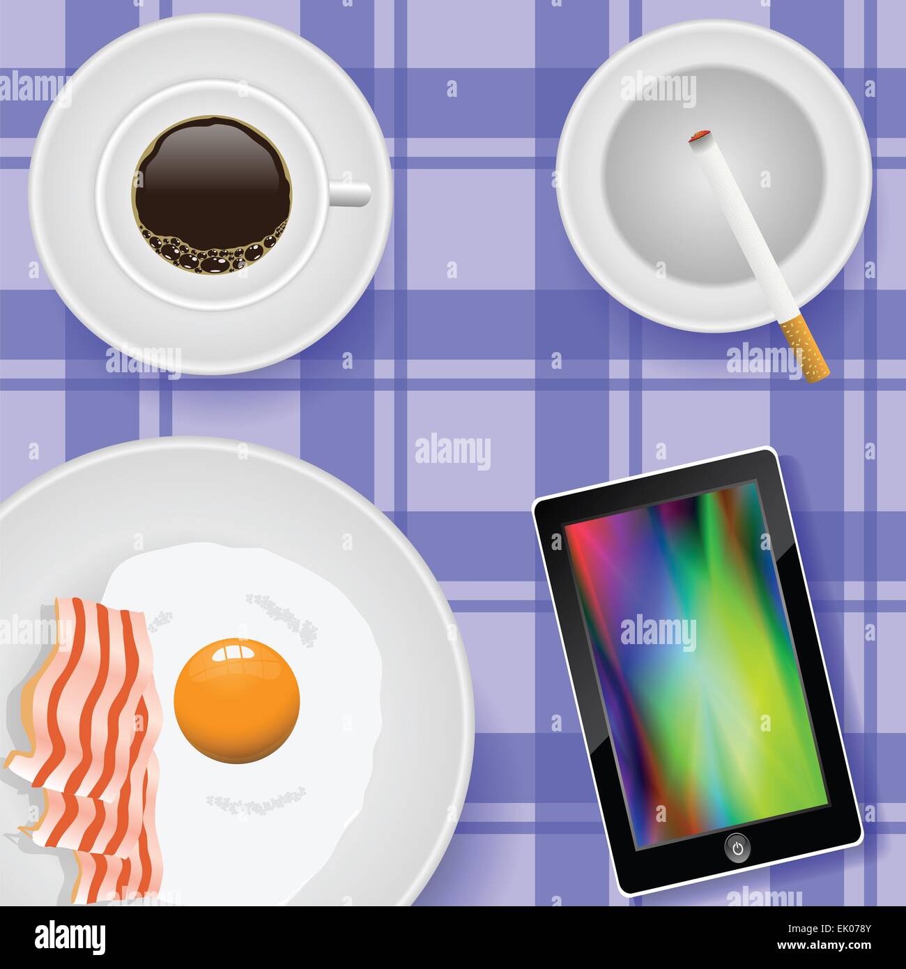 breakfast with eggs and bacon Stock Photo - Alamy