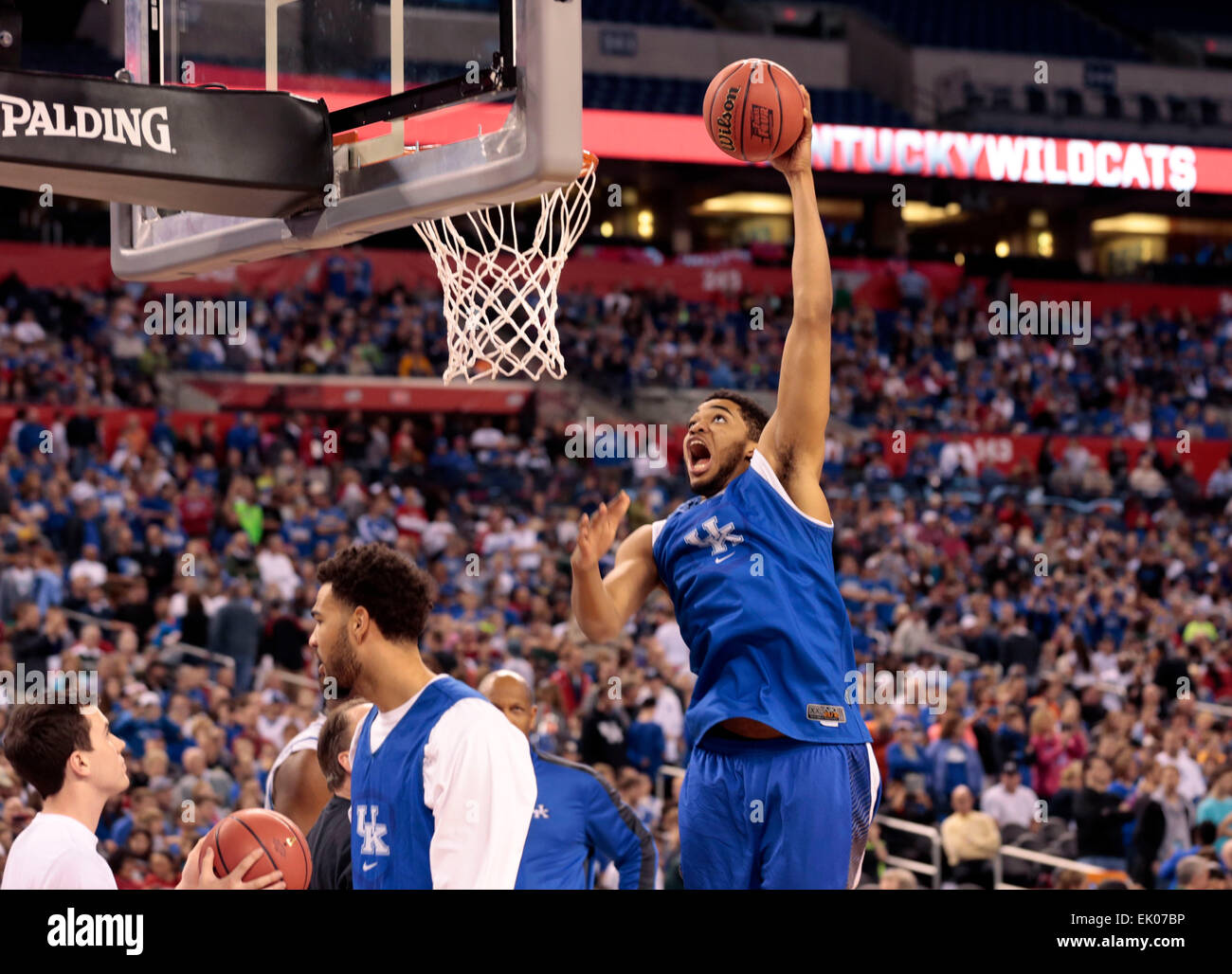 Indianapolis, IN, USA. 3rd Apr, 2015. Kentucky Wildcats forward Karl ...