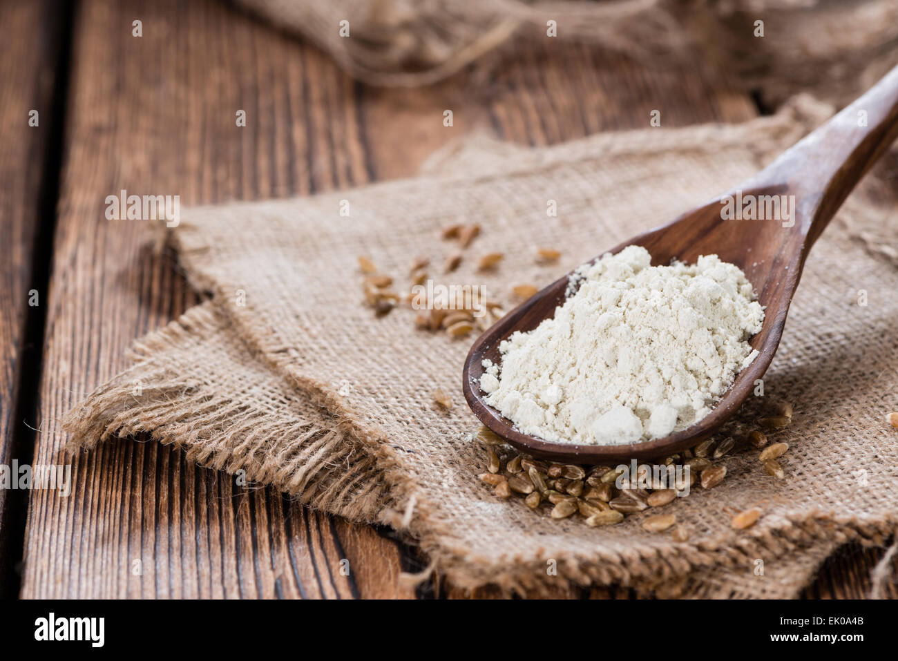 Spelt Flour with seeds as detailed closeup shot Stock Photo Alamy