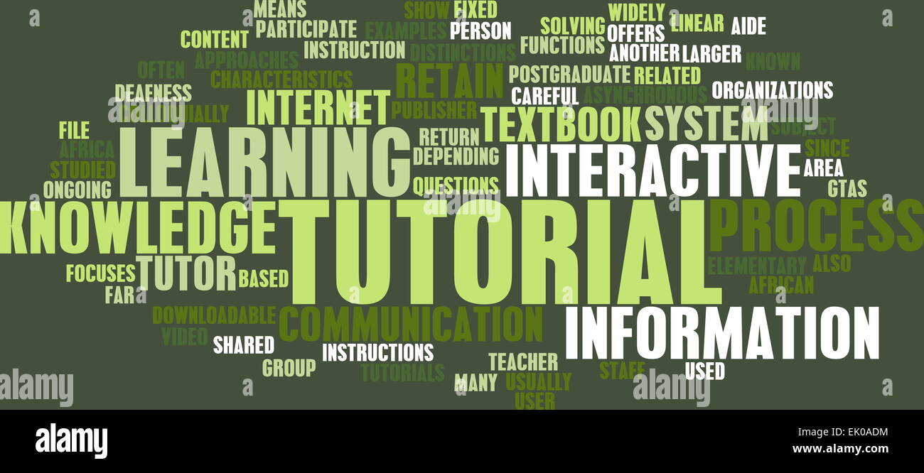 Tutorial Concept as a Method of Learning Online Stock Photo - Alamy