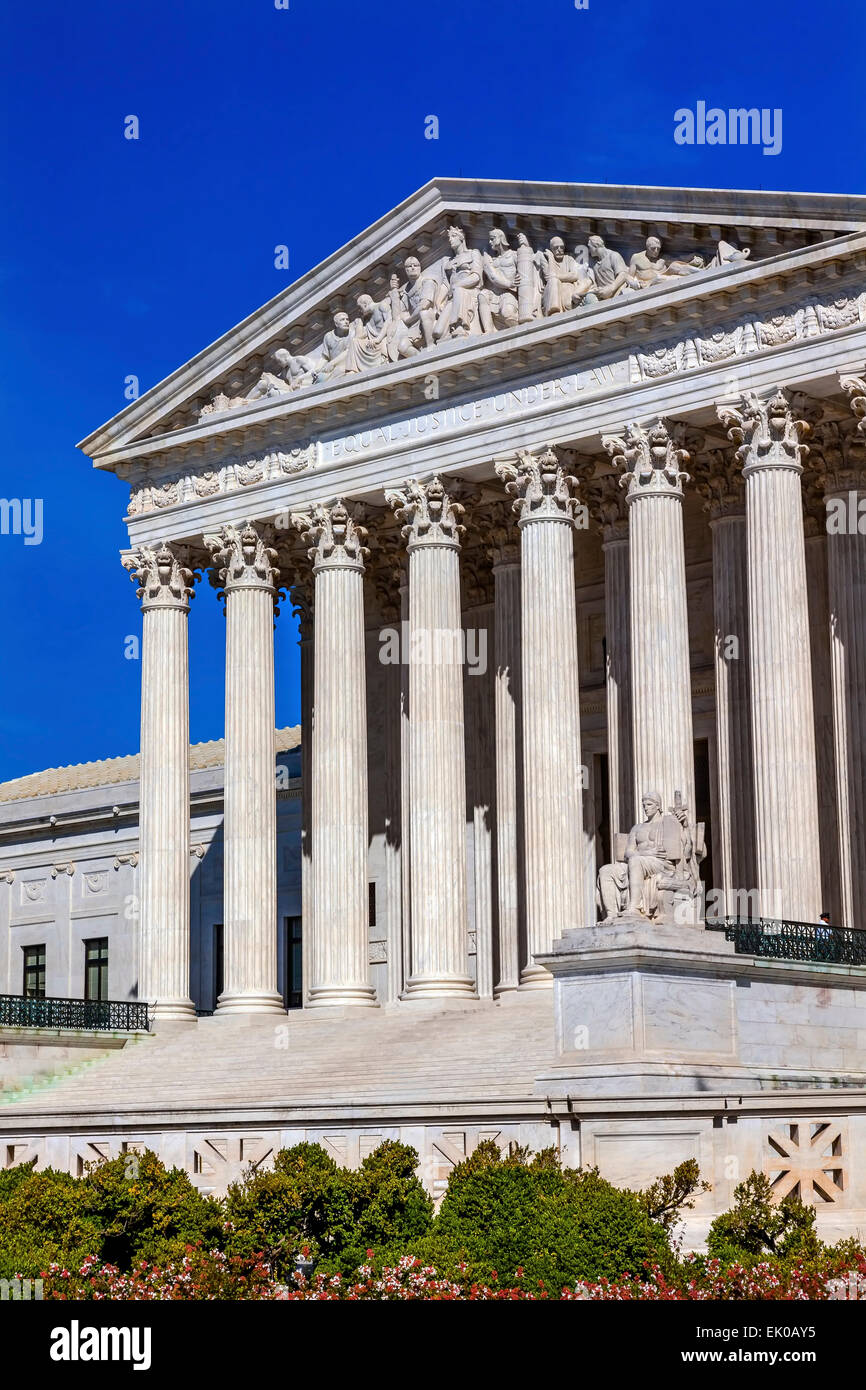 White US Supreme Court Capitol Hill Washington DC Stock Photo
