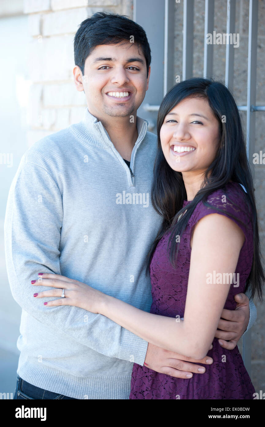 Young Happy Indian Couple Stock Photo - Alamy