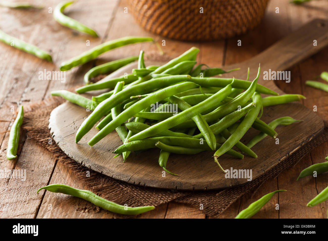 Raw Organic Green Beans Ready to Eat Stock Photo Alamy