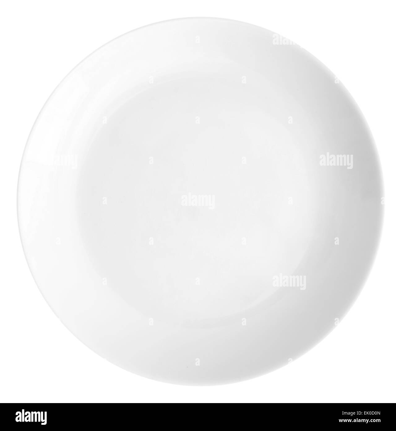 white empty plate on a white background Stock Photo