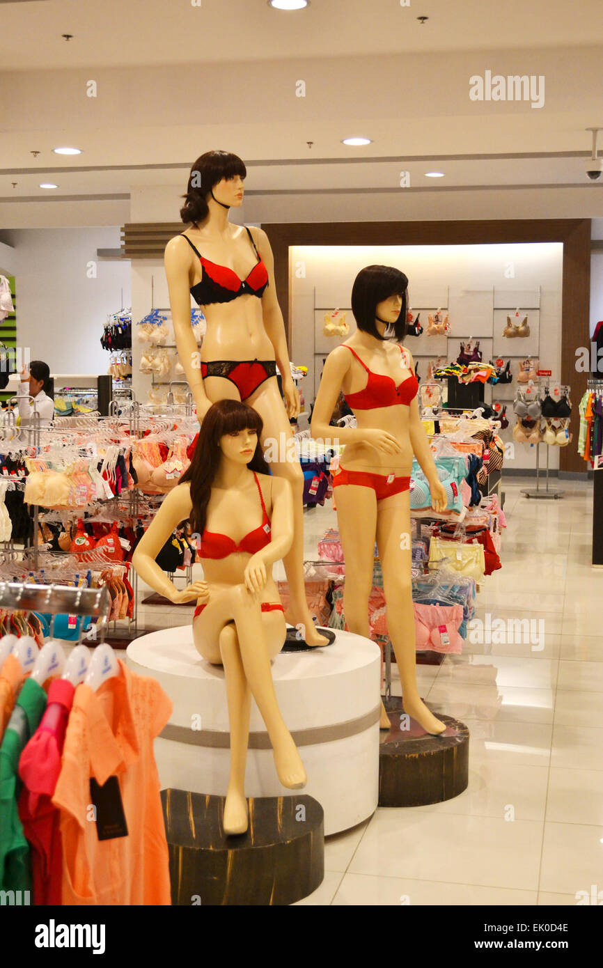 Lingerie section in Mall. Gaisano Mall is of the most spread