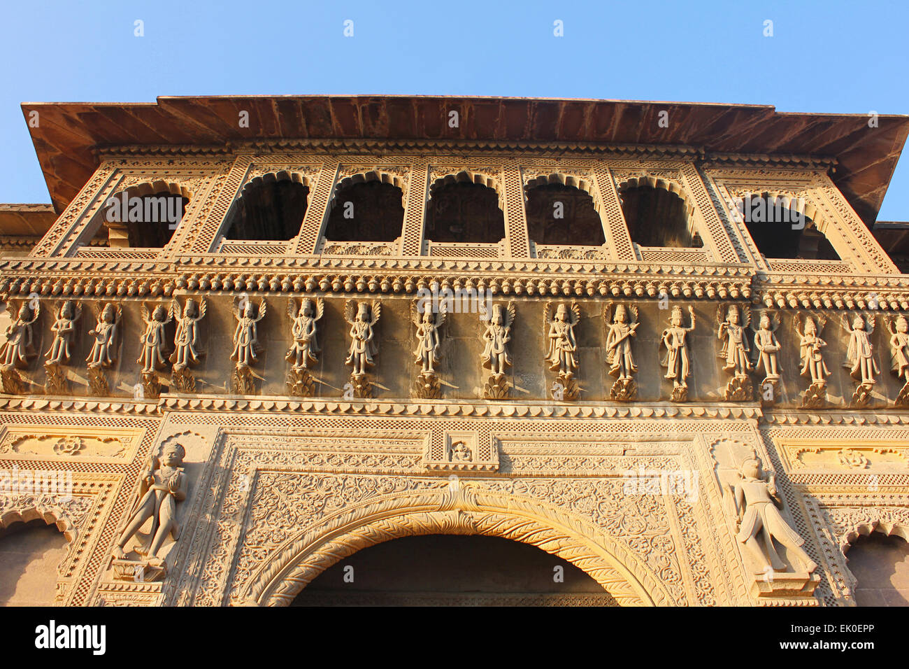 Facade, Ahilya fort, Maheswar, Khargone, Madhya Pradesh, India Stock Photo