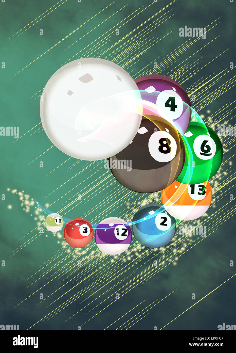 Abstract billiard invitation advert background with empty space Stock ...