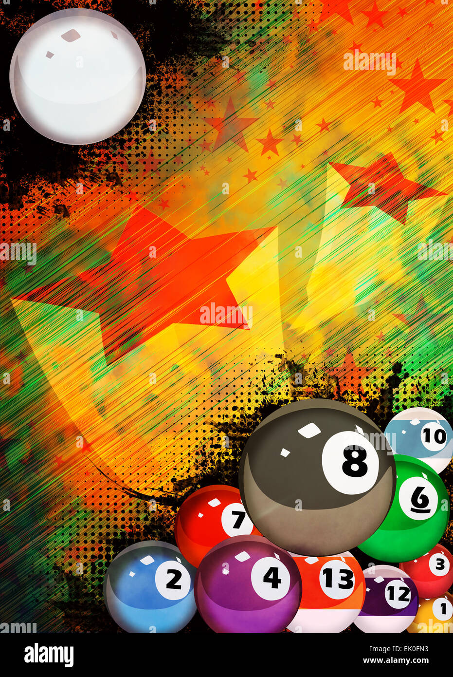 Abstract billiard invitation advert background with empty space Stock ...