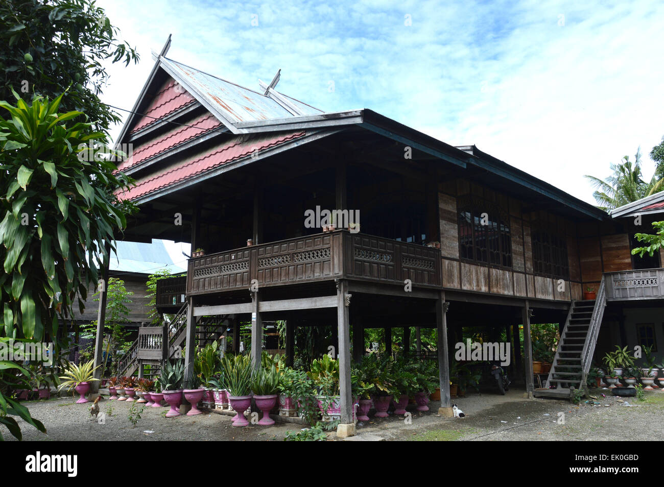 Bugis House, a traditional stilt houses with high pole in South