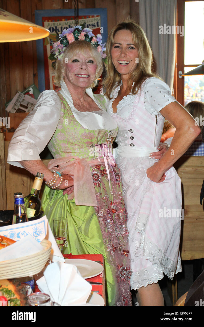 Sauerland boxing promoter's party at Weinzelt tent during the 2014 Oktoberfest (Wiesn) Featuring: Heidi Kranz,Gundis Zambo Where: Munich, Germany When: 30 Sep 2014 Stock Photo