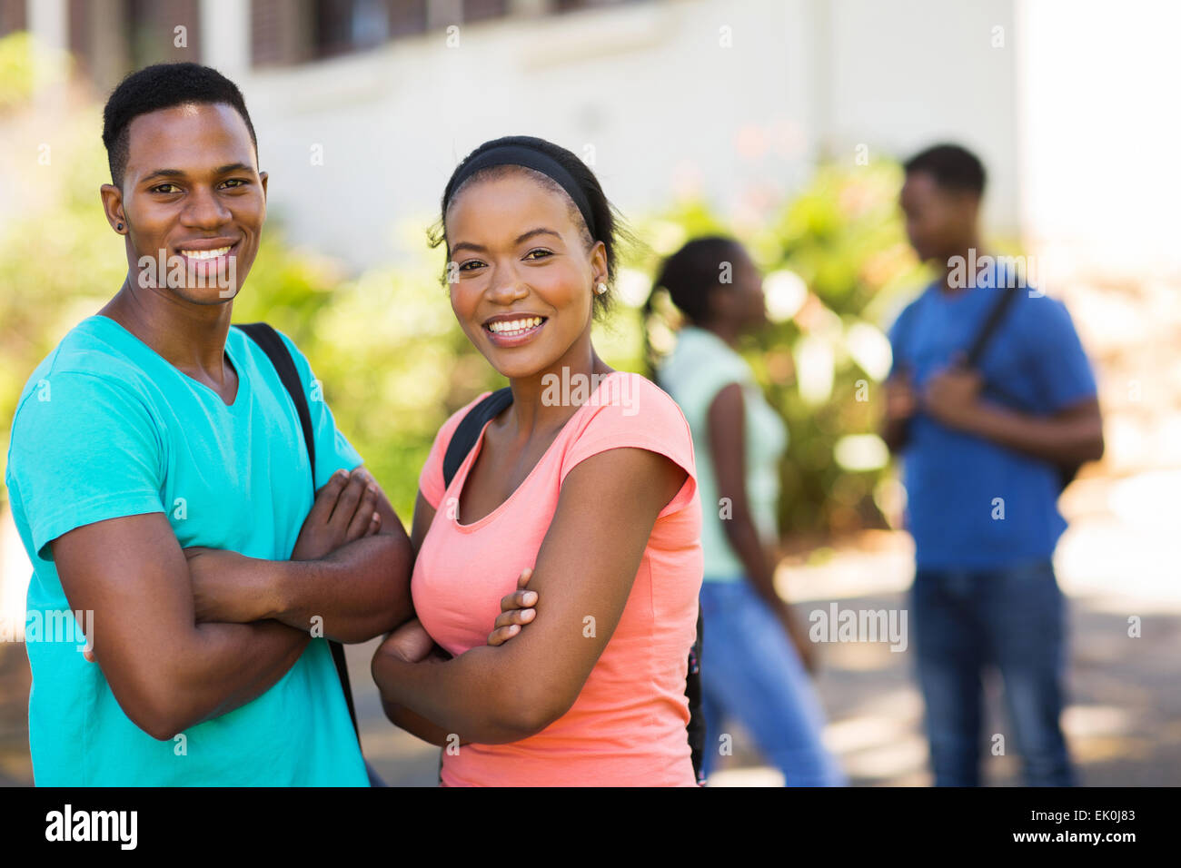 Clg Friend happy young college friends on campus Stock Photo - Alamy