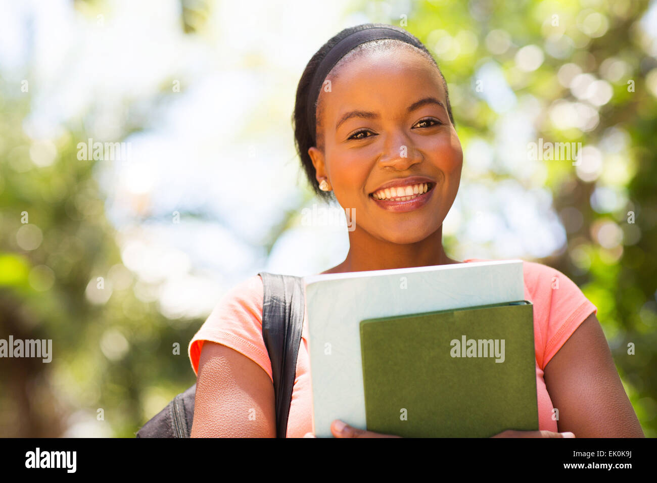 beautiful young African female college student close up Stock Photo - Alamy
