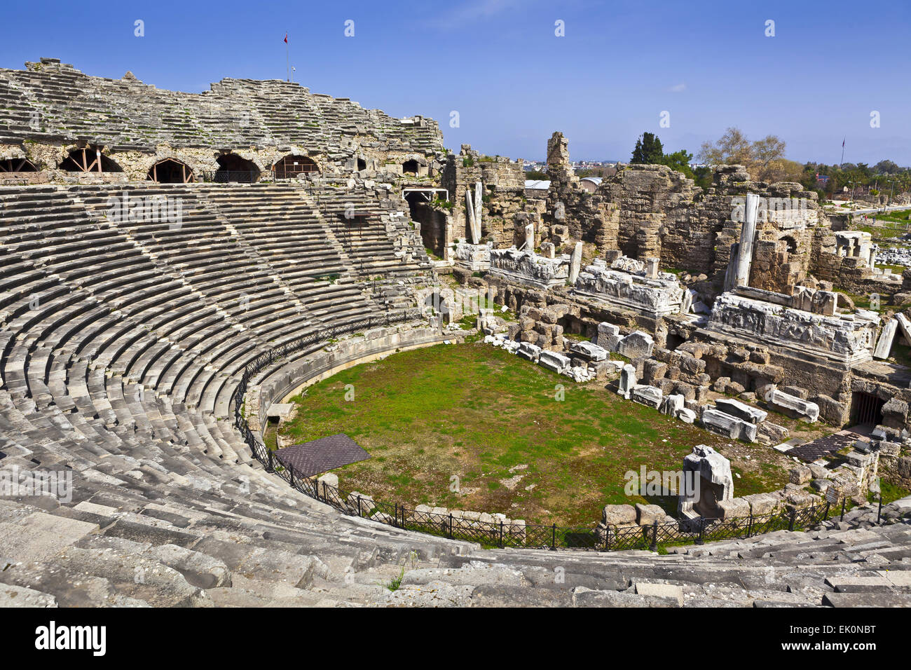 Roman theatre in Side, Turkey Stock Photo - Alamy