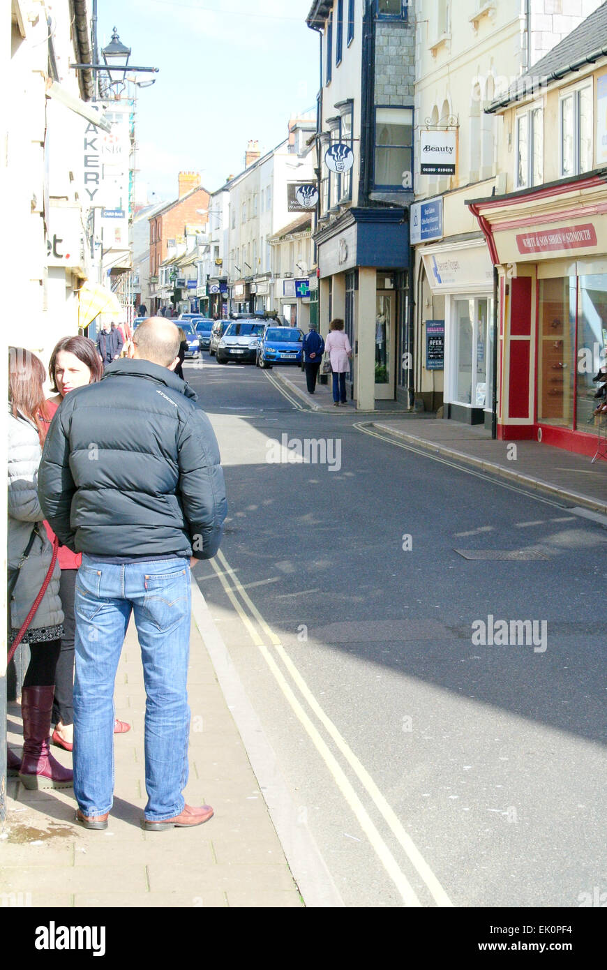 Sidmouth town centre and shops Stock Photo Alamy