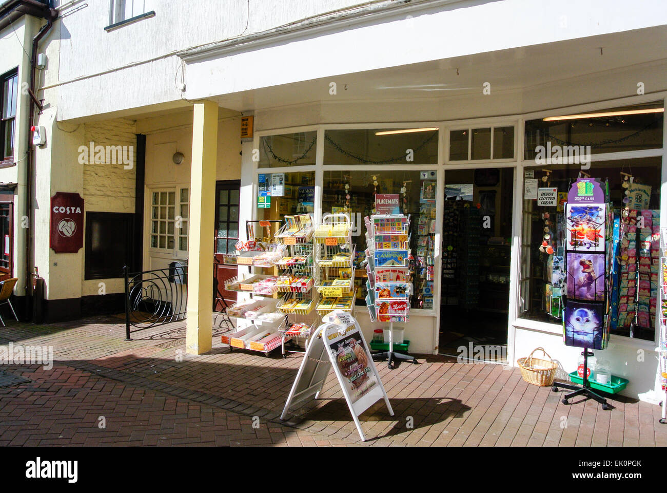 Sidmouth town centre and shops Stock Photo Alamy