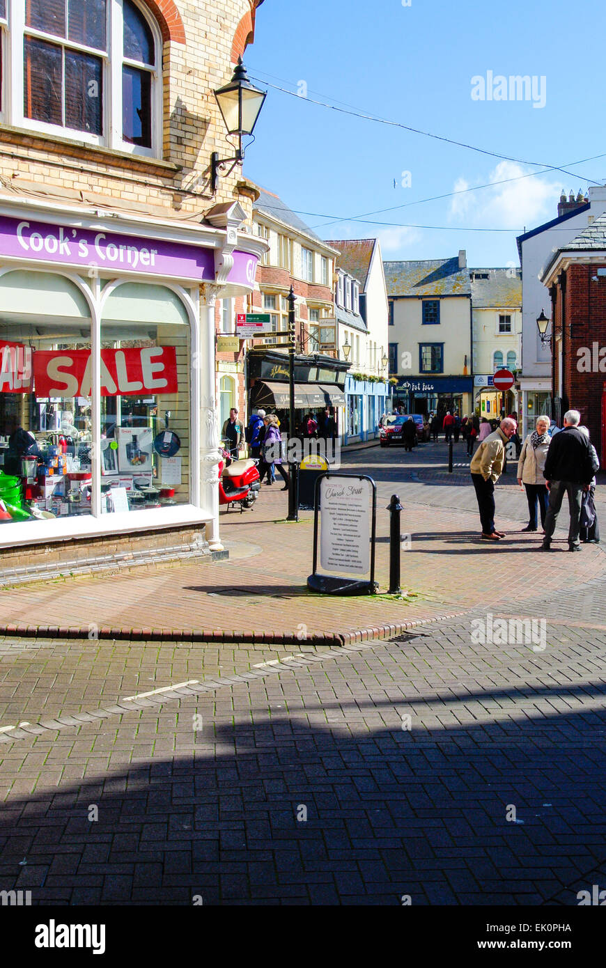 Sidmouth town centre shops hires stock photography and images Alamy