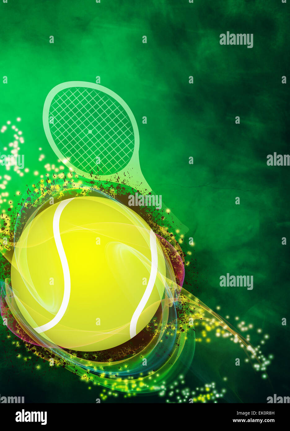 Abstract tennis invitation advert background with empty space Stock Photo -  Alamy