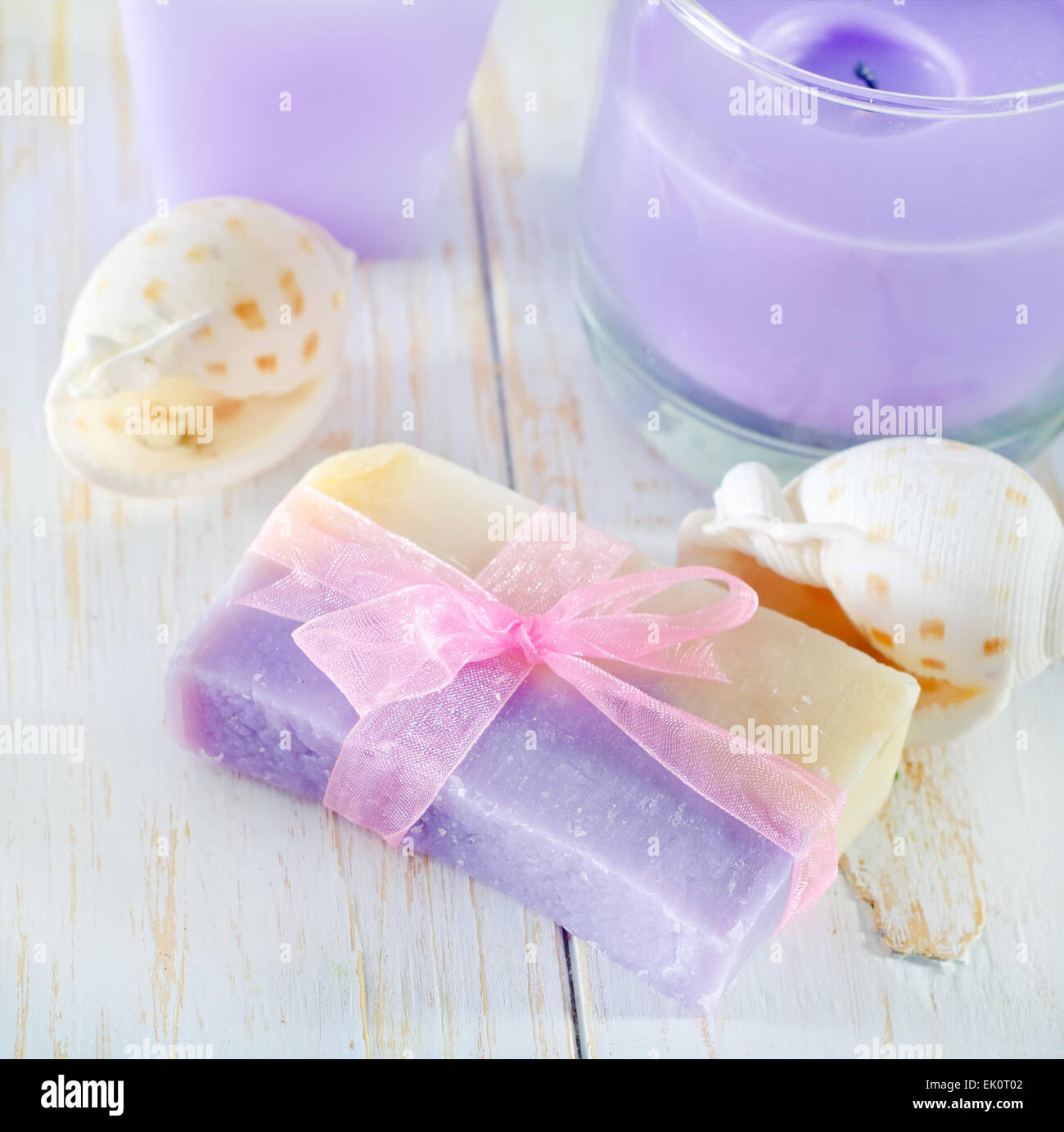 soap and candle Stock Photo Alamy
