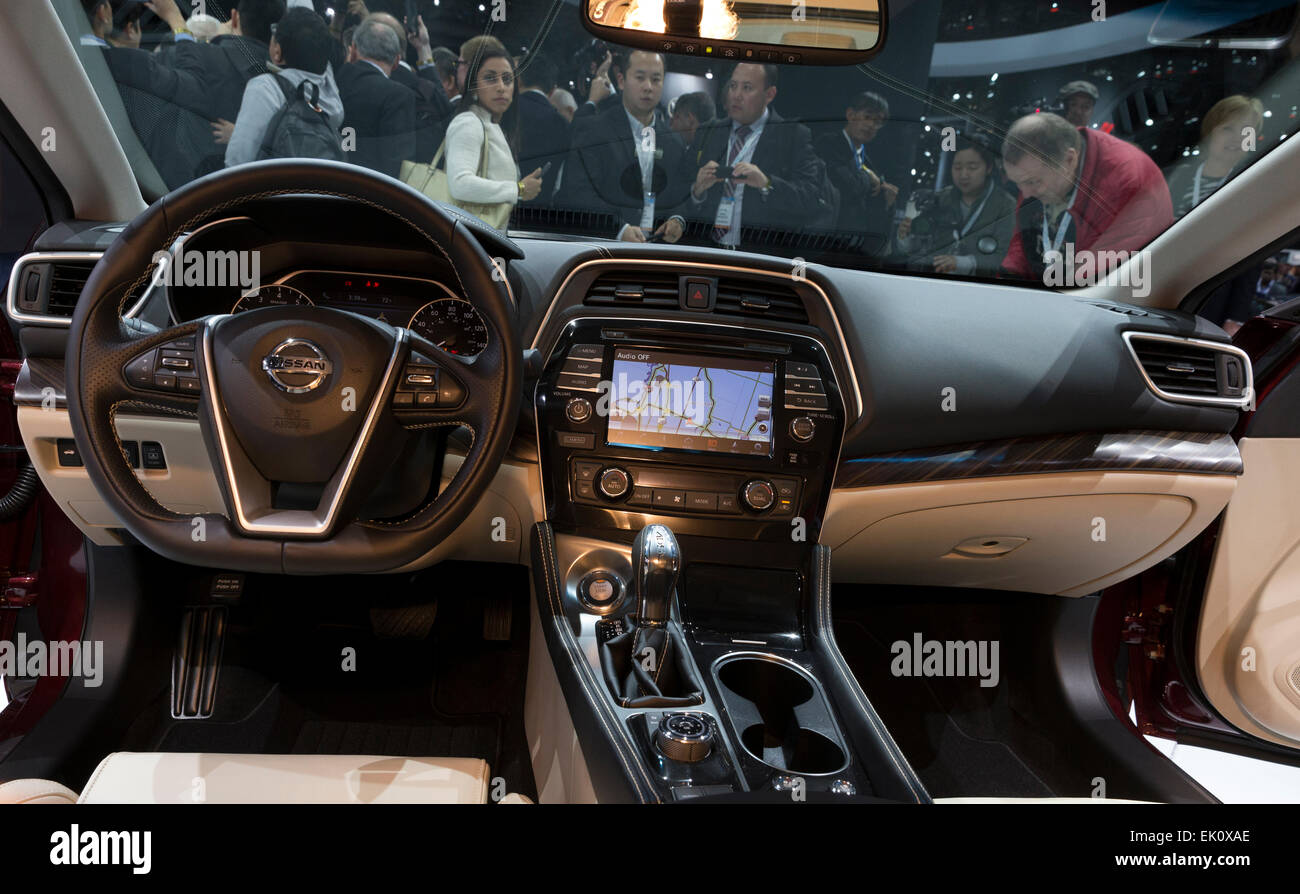 New York Ny April 2 2015 Interior Of Nissan Maxima Car