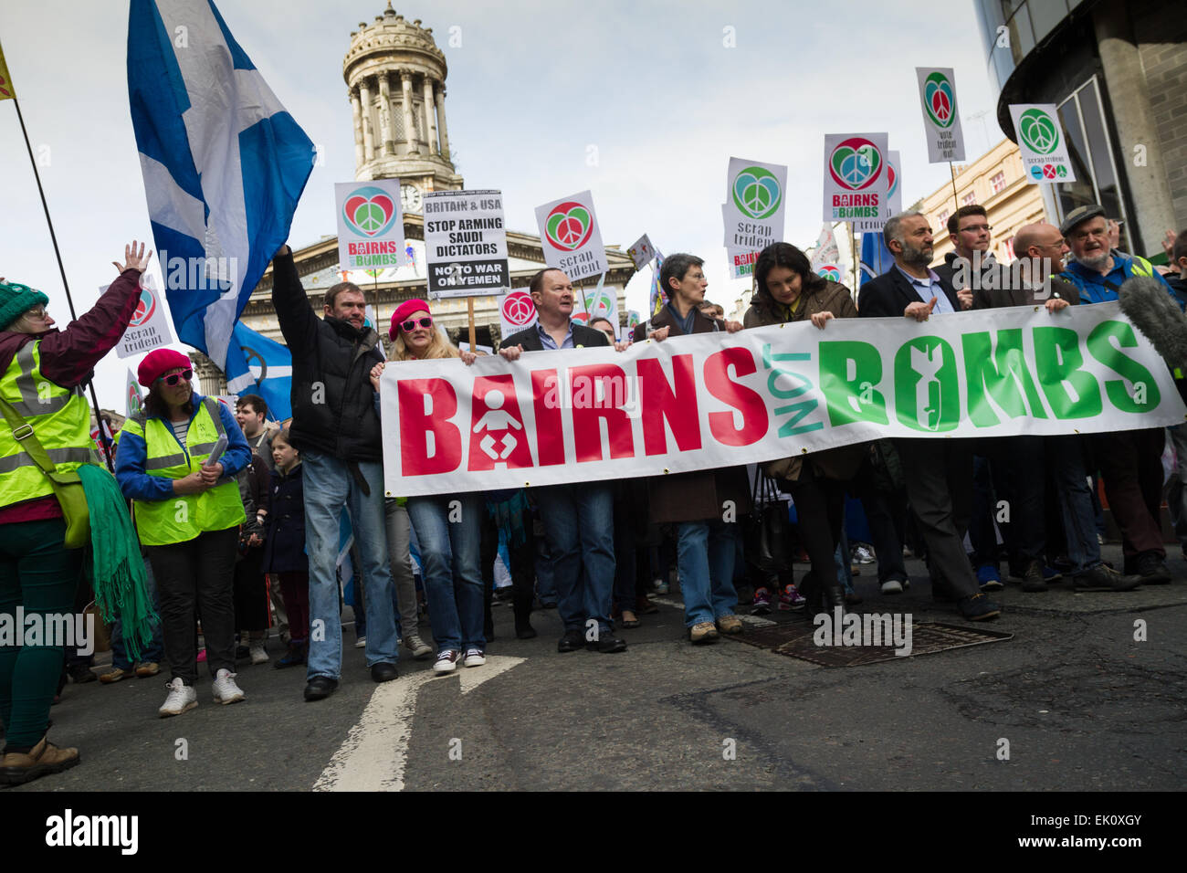 Bairns Not Bombs, anti-Trident march, Glasgow Stock Photo