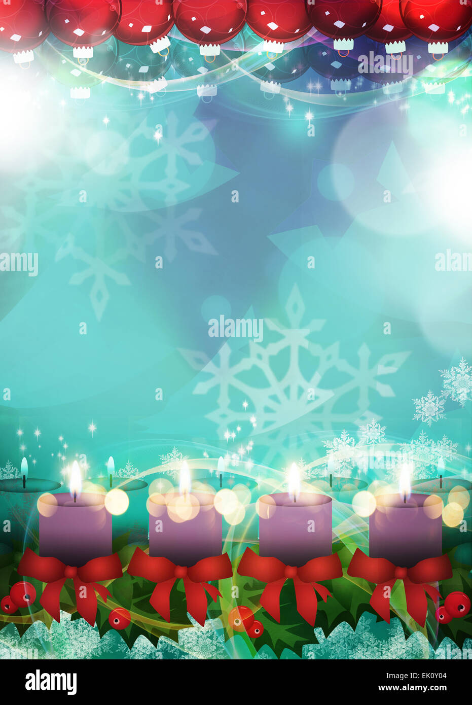 Advent or christmas advert poster or flyer background with empty space  Stock Photo - Alamy