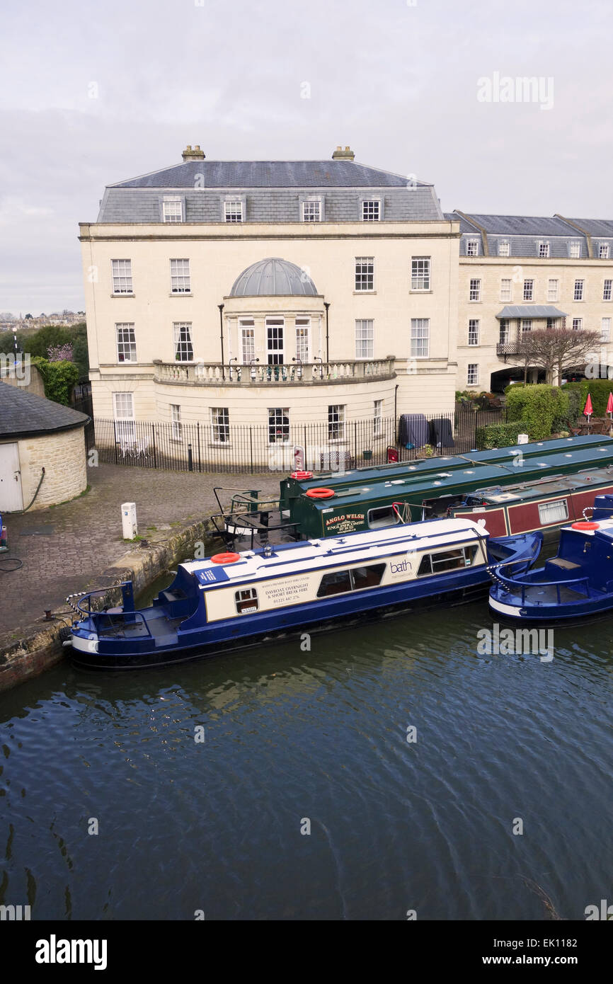 Bath Narrowboats, Sydney Wharf, and Avon Canal, Bath, England