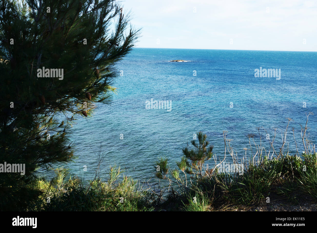 landscape, France, French, south, sea, sun, sky, Martigues, Marseille, sea, water, 2015, beach, hiking, walking, happy, good wea Stock Photo